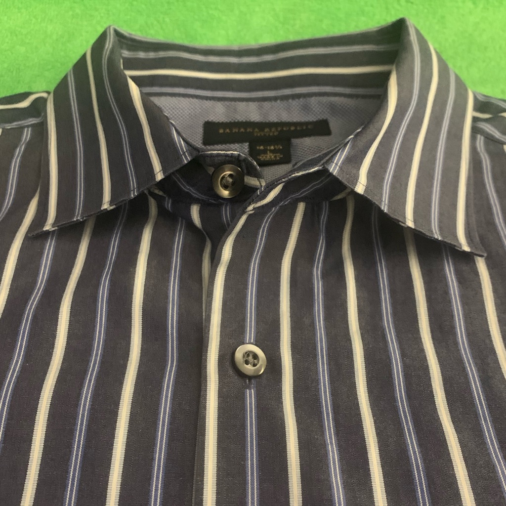 Banana Republic Ls All Cotton Striped Shirt
